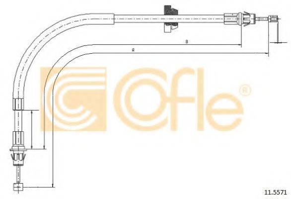 COFLE 115571 Трос, стояночная тормозная система