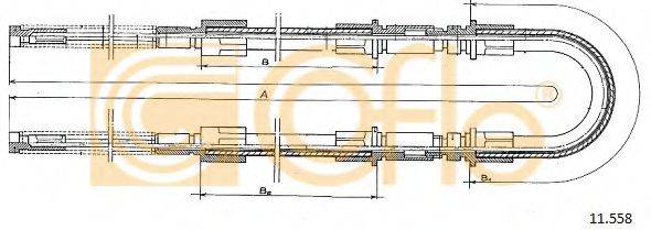 Трос, стоянкова гальмівна система COFLE 11.558