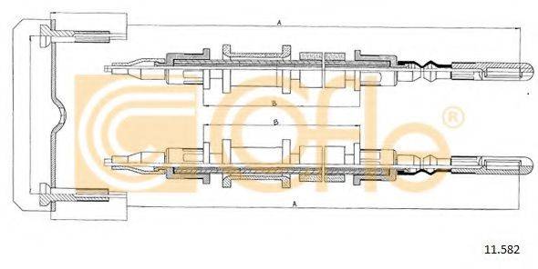 Трос, стоянкова гальмівна система COFLE 11.582