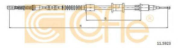 COFLE 115923 Трос, стояночная тормозная система