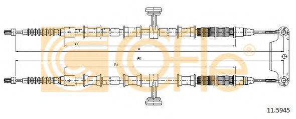 Трос, стоянкова гальмівна система COFLE 11.5945