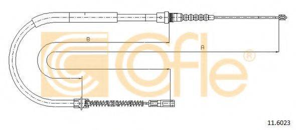 Трос, стоянкова гальмівна система COFLE 11.6023
