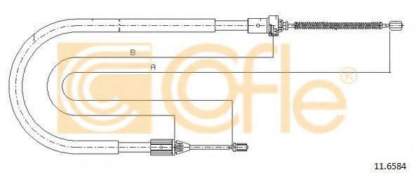 COFLE 116584 Трос, стояночная тормозная система