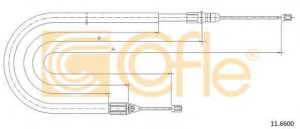 Трос, стояночная тормозная система COFLE 11.6600
