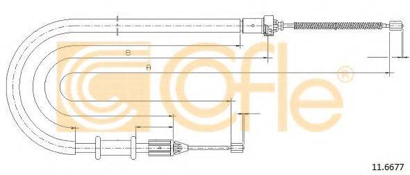 COFLE 116677 Трос, стояночная тормозная система