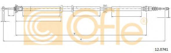 COFLE 120741 Трос, стояночная тормозная система
