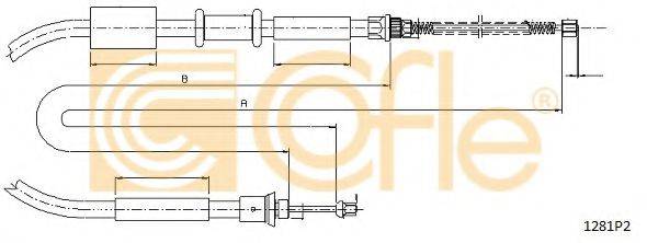 Трос, стояночная тормозная система COFLE 1281P2