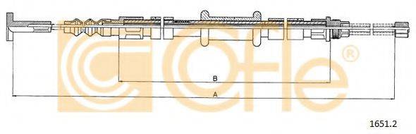 Трос, стояночная тормозная система COFLE 1651.2