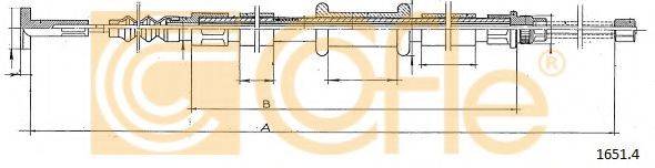 Трос, стояночная тормозная система COFLE 1651.4