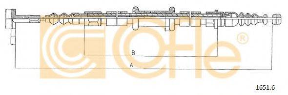 Трос, стояночная тормозная система COFLE 1651.6