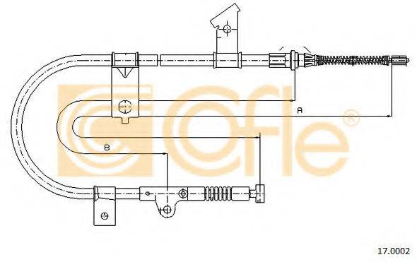 COFLE 170002 Трос, стояночная тормозная система