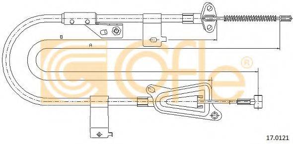 COFLE 170121 Трос, стояночная тормозная система