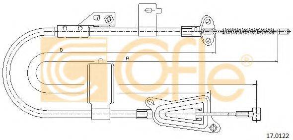 COFLE 170122 Трос, стояночная тормозная система
