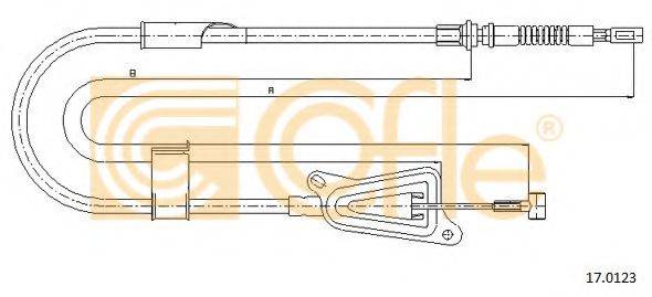 Трос, стояночная тормозная система COFLE 17.0123
