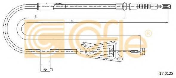 COFLE 170125 Трос, стояночная тормозная система