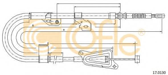 COFLE 170130 Трос, стоянкова гальмівна система