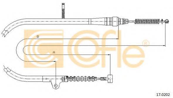 COFLE 170202 Трос, стояночная тормозная система