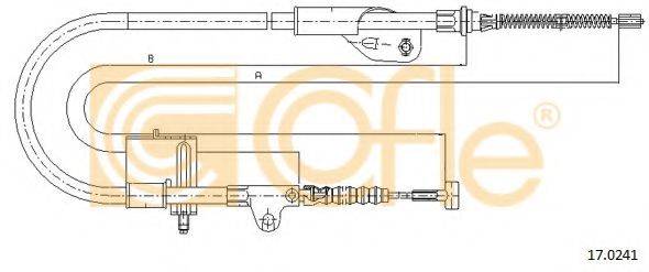 COFLE 170241 Трос, стояночная тормозная система