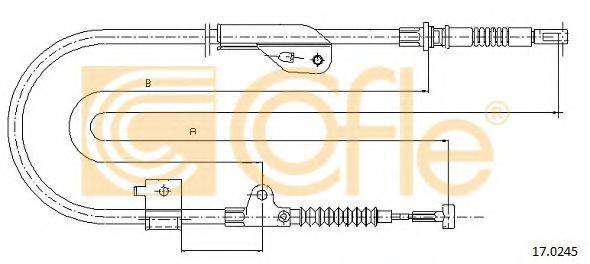 COFLE 170245 Трос, стояночная тормозная система