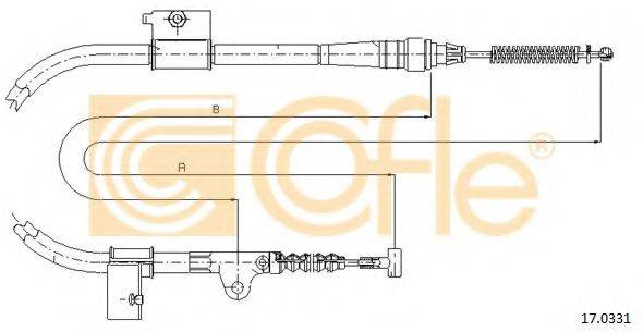 COFLE 170331 Трос, стоянкова гальмівна система