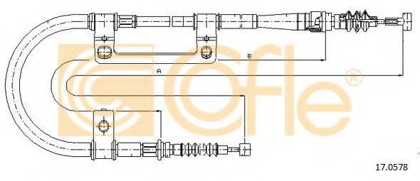 COFLE 170578 Трос, стояночная тормозная система