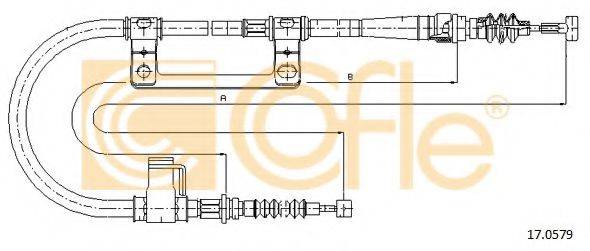 Трос, стояночная тормозная система COFLE 17.0579