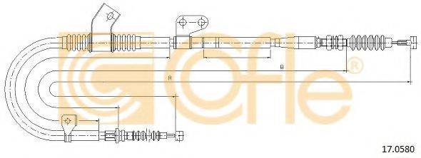 Трос, стояночная тормозная система COFLE 17.0580