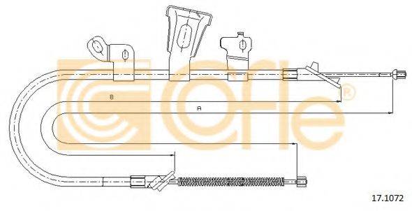 COFLE 171072 Трос, стояночная тормозная система