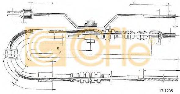 Трос, стояночная тормозная система COFLE 17.1235