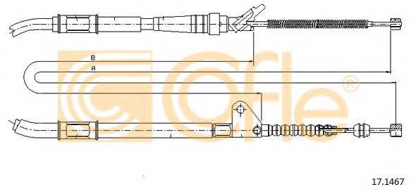 Трос, стояночная тормозная система COFLE 17.1467