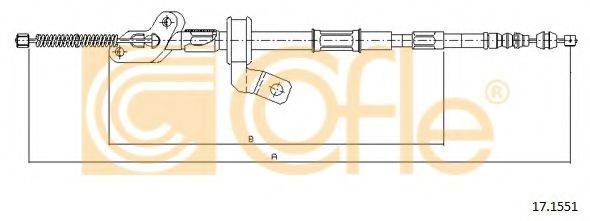 Трос, стояночная тормозная система COFLE 17.1551