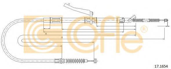 Трос, стояночная тормозная система COFLE 17.1654