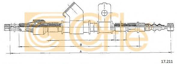 Трос, стояночная тормозная система COFLE 17.211