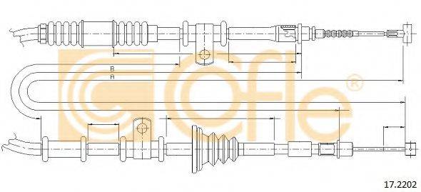 COFLE 172202 Трос, стояночная тормозная система