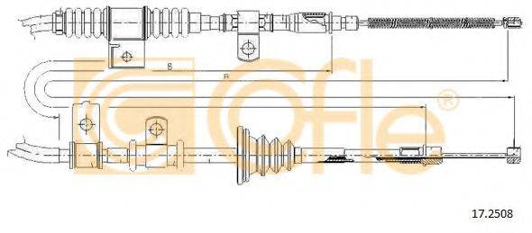 Трос, стояночная тормозная система COFLE 17.2508