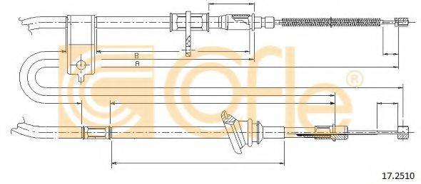 COFLE 172510 Трос, стояночная тормозная система