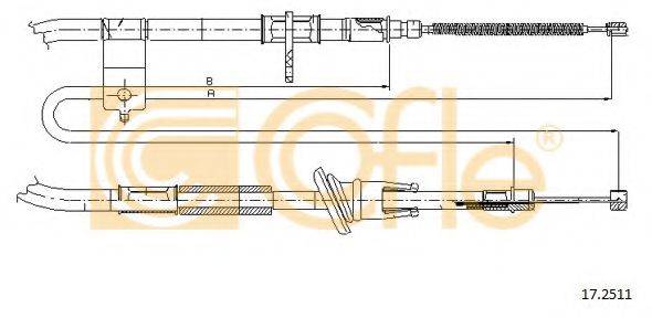 COFLE 172511 Трос, стояночная тормозная система