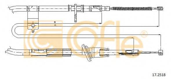 COFLE 172518 Трос, стояночная тормозная система