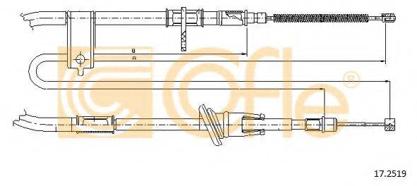 COFLE 172519 Трос, стояночная тормозная система
