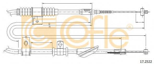 COFLE 172522 Трос, стояночная тормозная система
