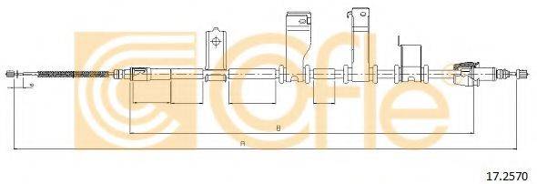 Трос, стояночная тормозная система COFLE 17.2570