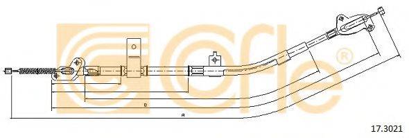 COFLE 173021 Трос, стоянкова гальмівна система