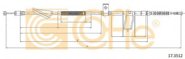 Трос, стоянкова гальмівна система COFLE 17.3512