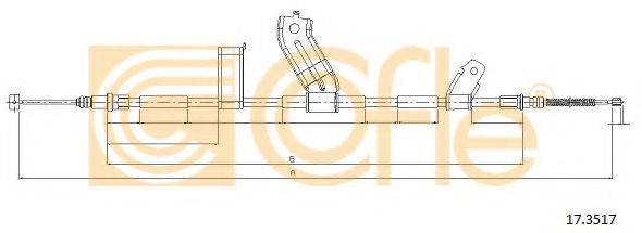 COFLE 173517 Трос, стояночная тормозная система
