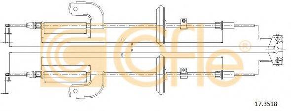 COFLE 173518 Трос, стояночная тормозная система