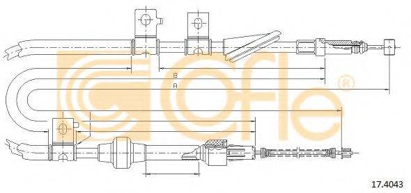 Трос, стояночная тормозная система COFLE 17.4043