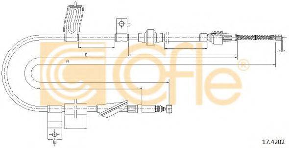 COFLE 174202 Трос, стояночная тормозная система