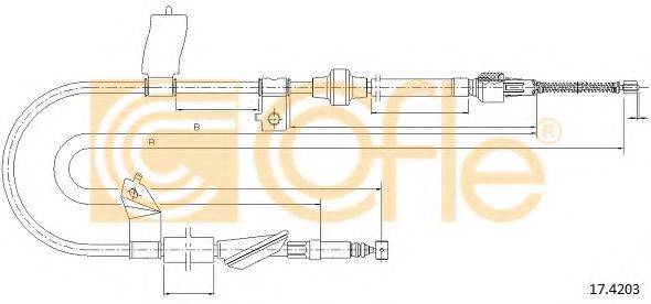 Трос, стояночная тормозная система COFLE 17.4203