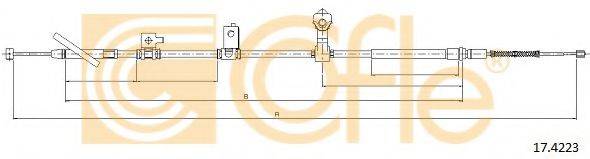 Трос, стояночная тормозная система COFLE 17.4223
