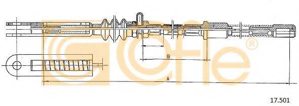 Трос, стоянкова гальмівна система COFLE 17.501